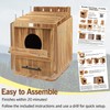 Large Owl Houses for Outdoors, 17" x 12.5" x 12.5"