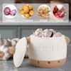 Garlic Keeper, 5.5" Ceramic Garlic Holder for Counter, Large Garlic