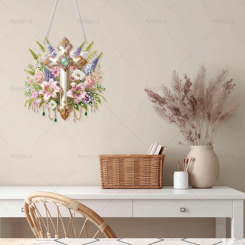 Aeepics Hanging Diamond Art Kit for Adult Religious, DIY Diamonds