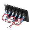 Acouto 6 contactos Panel de Interruptores Basculantes 12V 24V Impermeable
