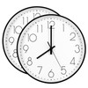 Wall Clock 2 Pack 12 Inch Silent Wall Clocks Battery