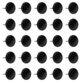 Tupalizy 60PCS Push Pins Decorative Thumb Tacks for Cork Bulletin Board Flat Plastic Head Steel Point Gear Marking Pins for Wall Hanging Picture Poster Paper Home Office School Use (Black)