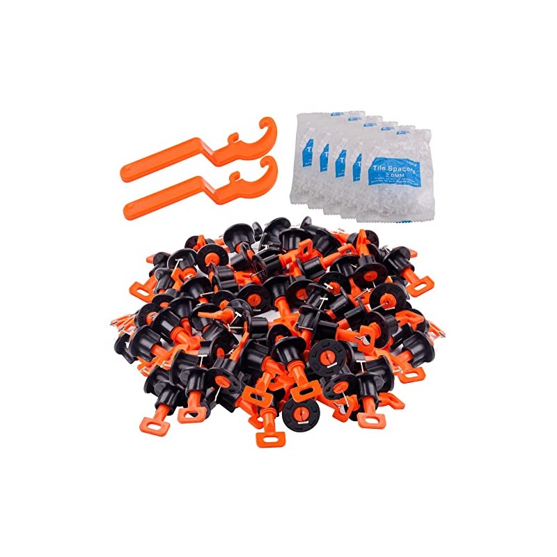 Tile Leveling System Kit with 100pcs Tile Leveler & 2