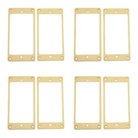 4Pair Yootones Plastic Flat Bottom Humbucker Pickup Mounting Rings Set Compatible with Electric Guitar (Yellow)