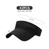2 Pieces Empty Top Hat, Women's Ponytail Baseball Cap, Visor