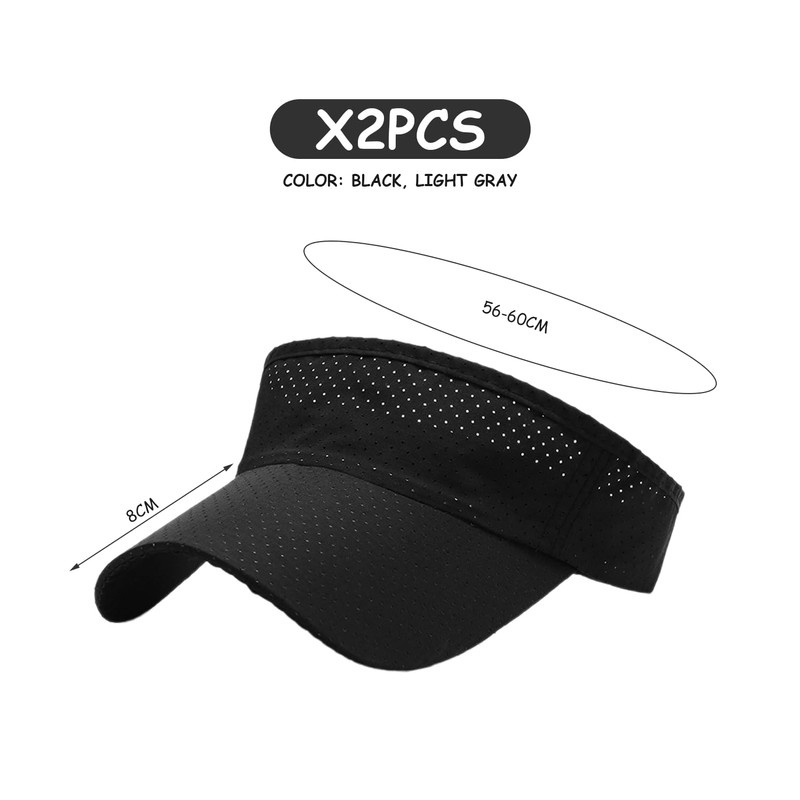 2 Pieces Empty Top Hat, Women's Ponytail Baseball Cap, Visor