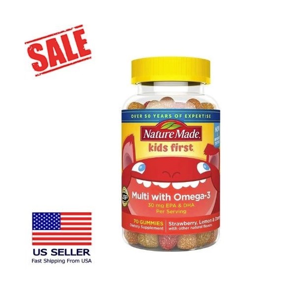 Nature Made Kids First Multivitamin Gummies with Omega-3, 70 count
