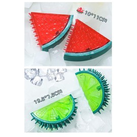 CheeseandU 3Pack Freezable Pet Teether Cooling Chew Toy Summer Fruit Lemon Pineapple Watermelon Design Durable Bite-Resistant Dog Cooling Chew Toys for Dogs Teething Toy for Puppies