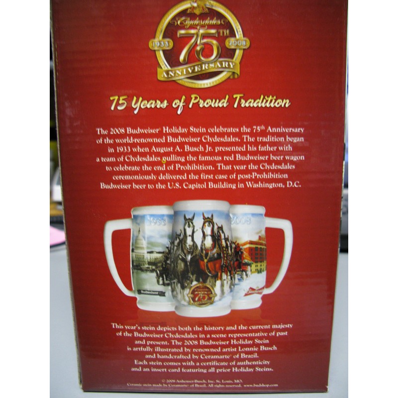 Anheuser-Busch 2008 Holiday Stein