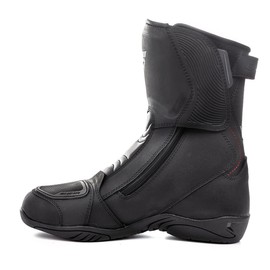 SHIMA TERRA MEN, Motorcycle boots for Men - Reinforced Leather Mens Biker with Side Zipper, Ankle Support, Anti-Slip Sole, Gear Shift Handle (Black, 12,5)
