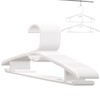 40 Pack Plastic Hangers 13-17’’ Thickened Adjustable Clothes Hanger White