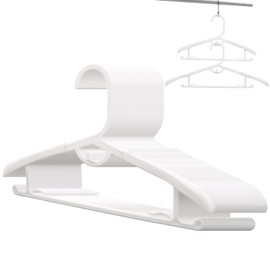 40 Pack Plastic Hangers 13-17’’ Thickened Adjustable Clothes Hanger White