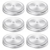 6Pack Canning Lids,Mason Jar Canning Lids with 70mm Silver Metal