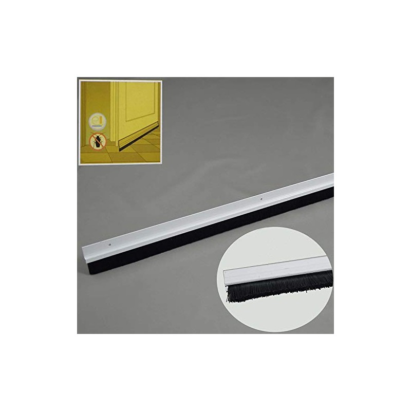 100 cm Screw-On Door Brush Seal - 2 in 1