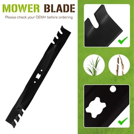 PetMigo 742-0741 942-0741 Mower Replaces Blade for MTD Cub Cadet Troy Bilt TB 110 TB 125 CC999ES CC99M SC500E S621SS RM105 RM110 Tru-Cut 100-230 Pro-Cut 942-0741A 2 Pack