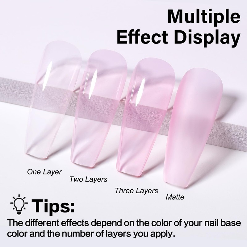 AIMEILI Soak Off U V LED Translucent Sheer Pink Gel