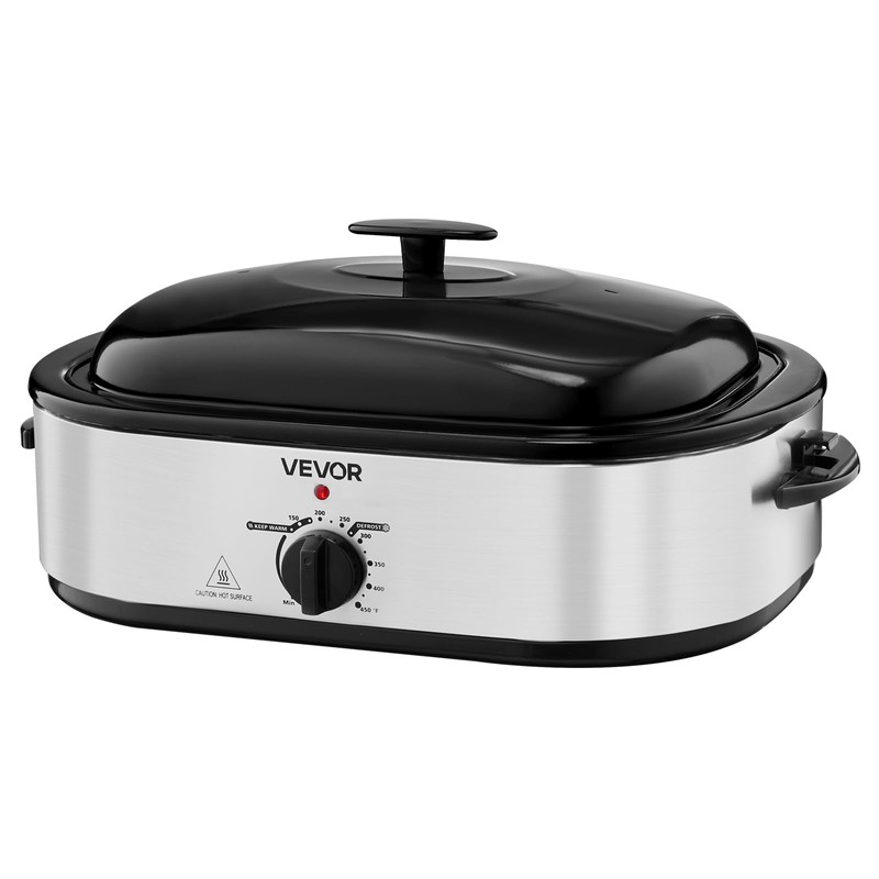 VEVOR Roaster Oven, 14QT Fast-Cooking Turkey Roaster, 150-450℉ Adjustable Temperature