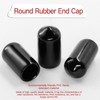 Jamiikury 60PCS Black Rubber Screw Caps, 8mm ID, Flat Head,