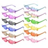 Wohlstand Flames Sunglasses, Pack of 12 Flames Glasses, Rimless Colourful