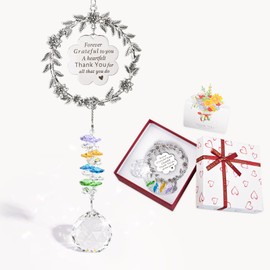 Shrebilo Thank You Gifts for Women Teacher, Crystal Sun Catchers Indoor Window, Teacher Appreciation Gift, Crystal Ball Suncatchers Indoor Window Hanging, Sun Catcher Rainbow Maker, Prisms Ball