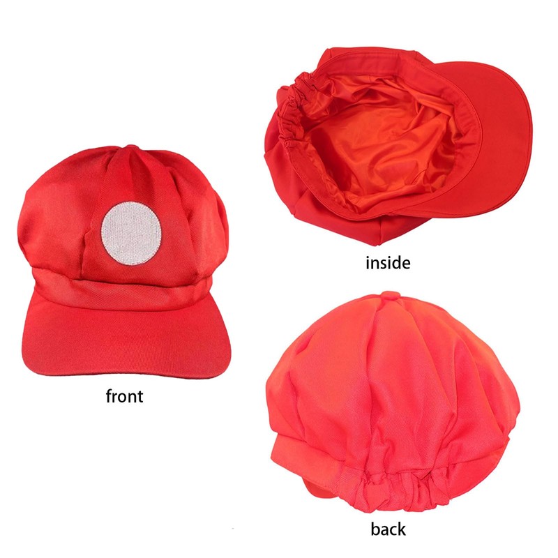 MUNSKT Cosplay Costume Accessories Kits, Hats Cap, White Gloves,Fake Beard,Buttons