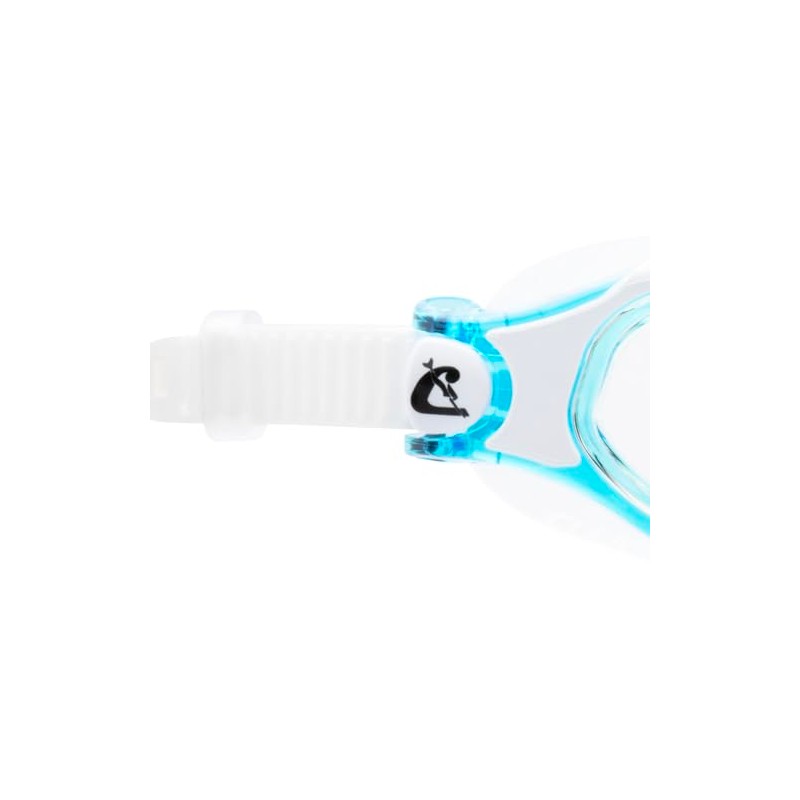 CRESSI Clear Eyes Swim Goggles, White/Aquamarine, Clear lens