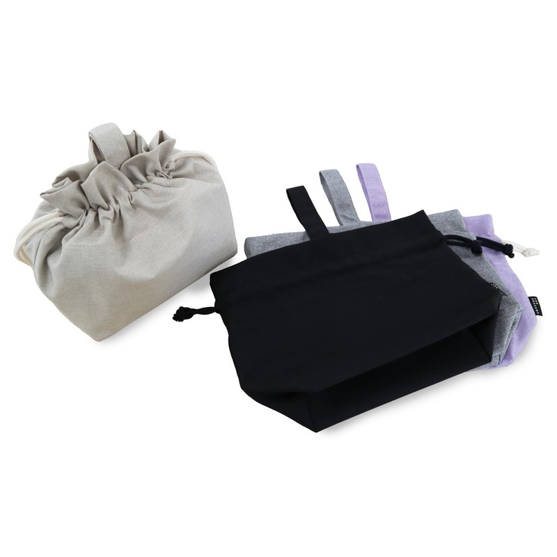 [ARASAWA] Washable! Insulated Lunch Drawstring Pouch, Washable, Simple, Men's, Women's,
