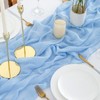 Aoksunova Muslin Wedding Table Runner, Light Blue, 4 m x