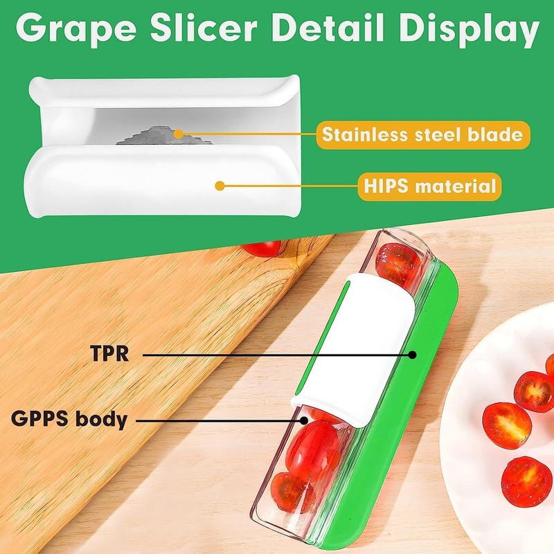 Grape Cutter Tomato Slicer, Multi-Function Small Fruit Cutter, Kitchen Accessories