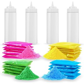 Color Blaze Color Powder Fun Pack - Perfect for Snowman Decorating, Color Fight, Photoshoots, Color War, Holi Festival! - 5 Packets Each of Pink, Yellow, Green & Blue