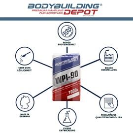 Bodybuilding Depot Whey Protein Isolate 1 kg - Neutral | Environmentally Friendly Packed in Paper