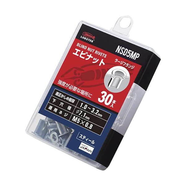 LOBTEX Blind Nut "Nut" (Flat Head, Steel) Eco Pack, Plate