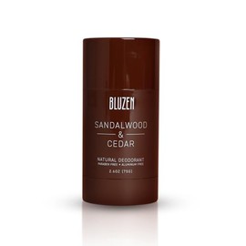 BLUZEN Sandalwood & Cedar, Fresh & Clean, Aluminum-Free, Natural, Castor Oil Based Deodorant For Sensitive Skin, Free from Parabens, All Day Protection