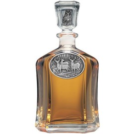 Whitetail Deer Decanter Heritage Pewter