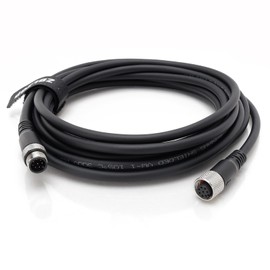 ZBLZGP Industrial M12 A Code 8 Pin Elbow Female Empty Cable, 90 Degree Angle, 24AWG Stranded Copper, IP67 Waterproof, for Actuator and Control Unit Connection 3M