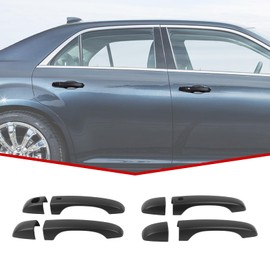 JeCar Door Handle Trim Covers Exterior Accessories Compatible with Chrysler 300/300C 2011-2023, Matte Black