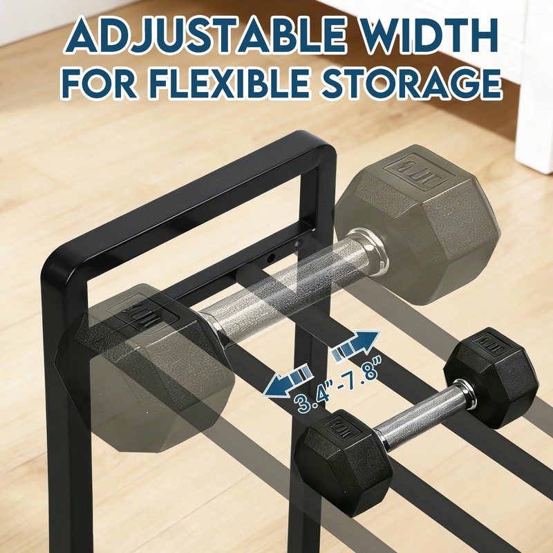 3 Tier Dumbbell Rack, 330 lb Capacity Weight Rack for