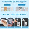 HONGYUETECH Shower Head Holder Adhesive, No-Drill Adjustable Handheld Shower Head