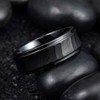 King Will HAMMER 8mm Black Tungsten Carbide Ring Hammered Brushed