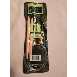 Clover Takumi Flex Knitting Needles - 51cm long Premium Bamboo 10mm New Sealed