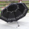 Heart Princess Lace Windproof Folding Sunny and Rainy Umbrella Ultraviolet-Proof