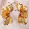 Statement Earrings for Women Gold Flower Petal Leaf Earrings Trendy
