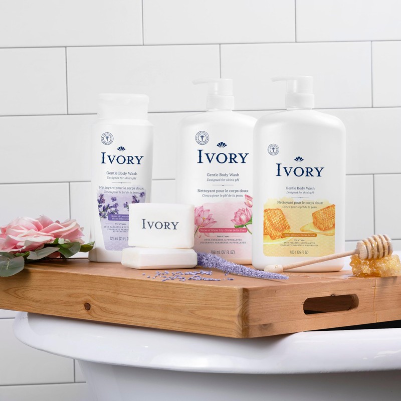 Ivory Gentle Bath Bar Soap, Designed for Whole Family, 99.44%