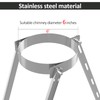 Adjustable Stainless Steel Chimney Roof Support Bracket Kit,6 Inch Extended