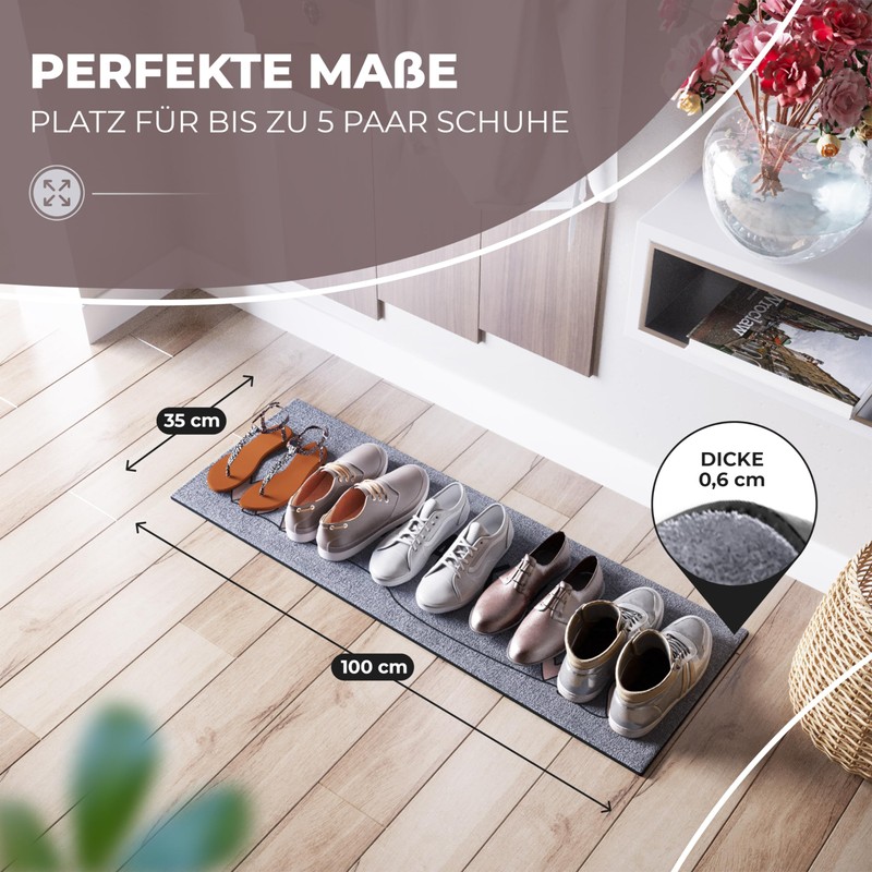 ElbFuchs® Schuhparkplatz Doormat 100 x 35 cm Ideal Shoe Mat
