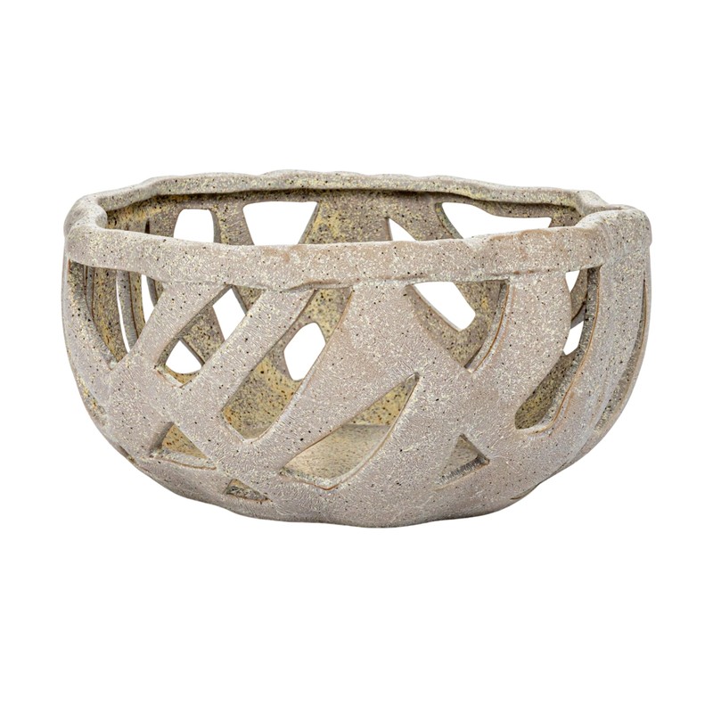 Bloomingville Speckled Stoneware Bread Basket with Reactive Glaze, Cream