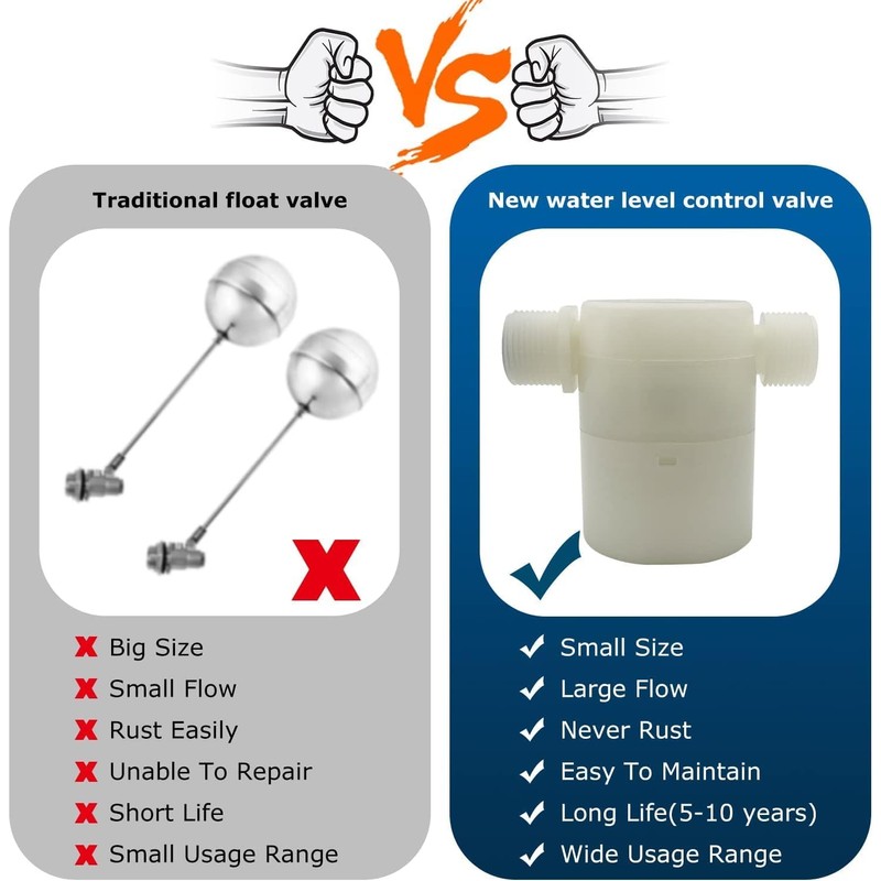 Water Float Valve, Water Level Control Water Tank Traditional Float