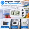 Digital Refrigerator Thermometer for Kitchen Storage – Magnetic LCD Temperature