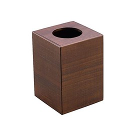 Hotel and Ryokan Specifications Natural Paulownia Trash Can with Lid (Dark Brown)♪ Made in Japan Japanese Style Japanese Modern Japanese Miscellaneous Goods Wooden Wood Grain Stylish Trash Can Waste