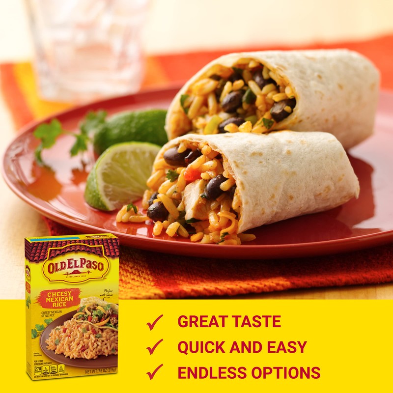 Old El Paso Cheesy Mexican Rice Mix, Side Dish, 7.6